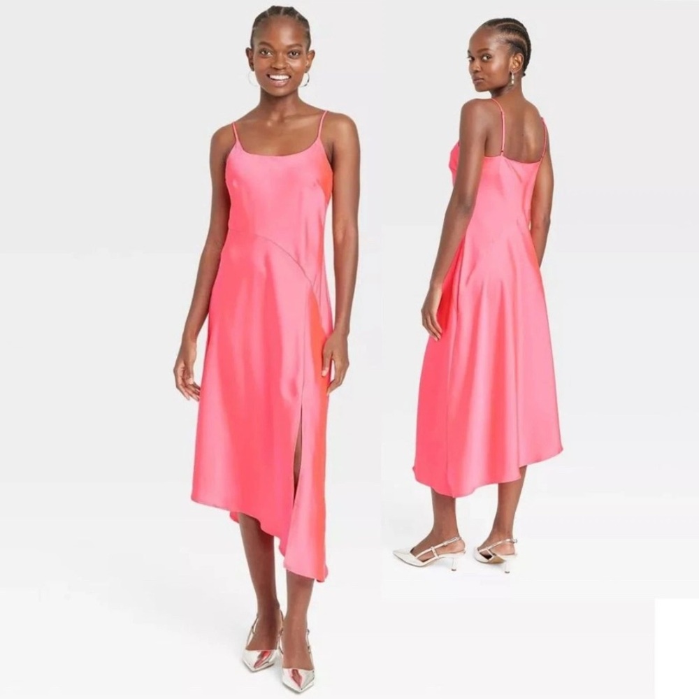 Plus size A New Day silky satin pink dress size 1X.